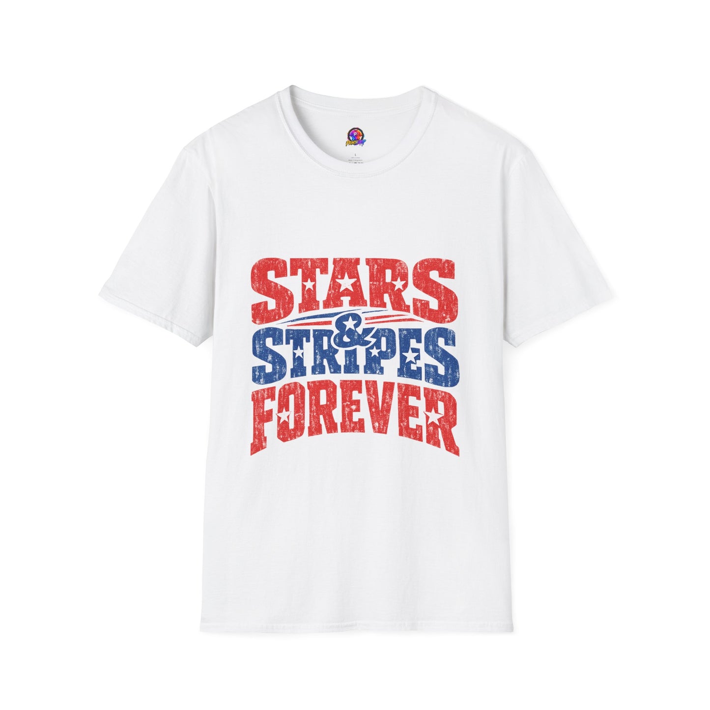 USA Stars & Stripes Forever T-Shirt — Patriotic Red White Blue Graphic Tee