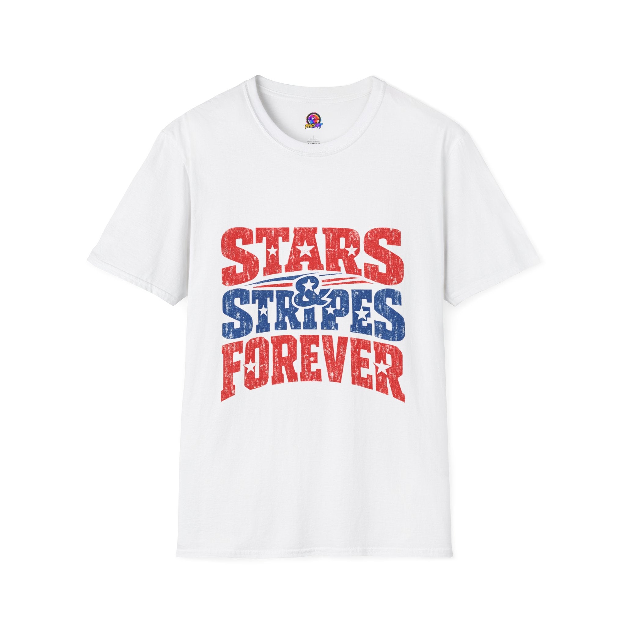 USA Stars & Stripes Forever T-Shirt — Patriotic Red White Blue Graphic Tee