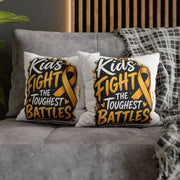 Kids Fight the Toughest Battles Childhood Cancer Awareness Pillowcase