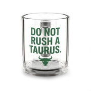 Taurus Zodiac Glass Mug Do Not Rush a Taurus Glass Mug — 10oz Zodiac Coffee Cup