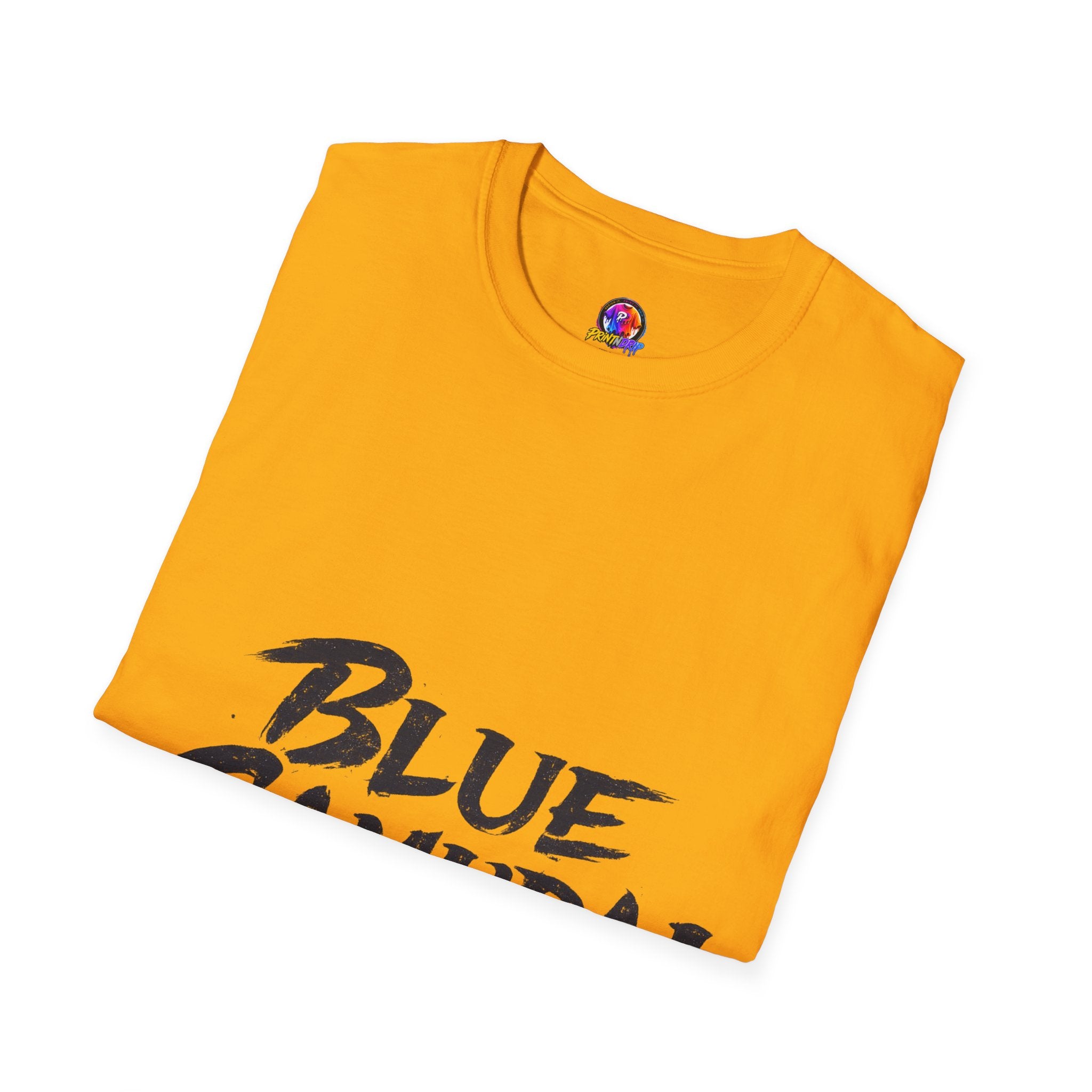 Japan Blue Samurai T-Shirt — Bold Brushstroke Graphic Tee