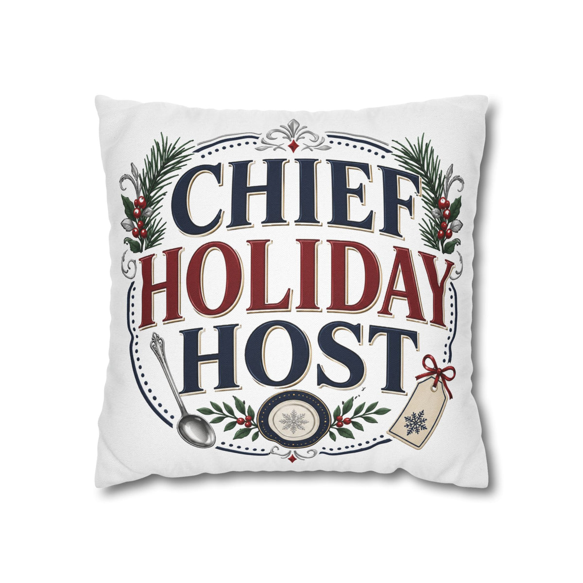 Christmas Chief Holiday Host Decorative Pillowcase