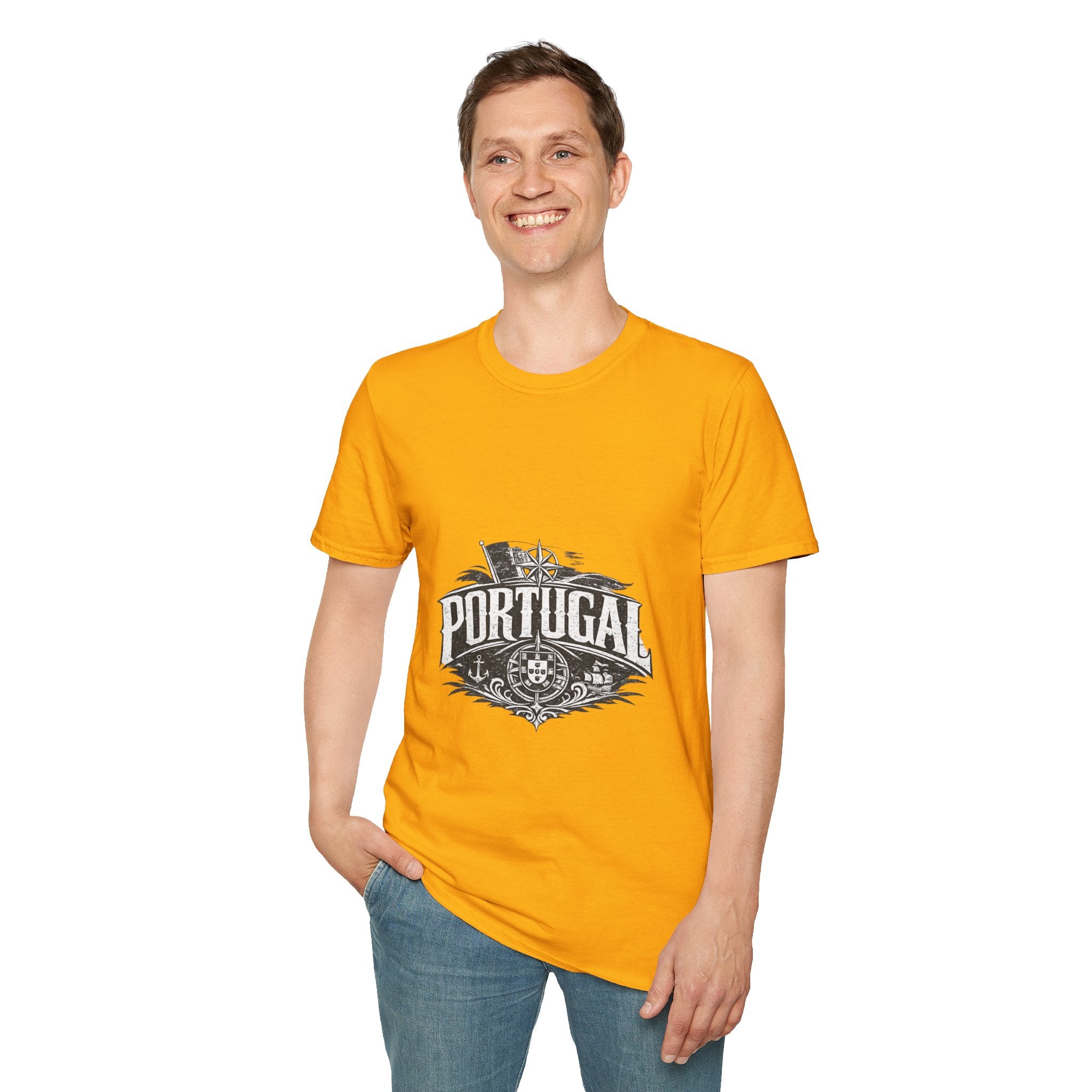Portugal Vintage Compass T-Shirt — Nautical Travel Souvenir