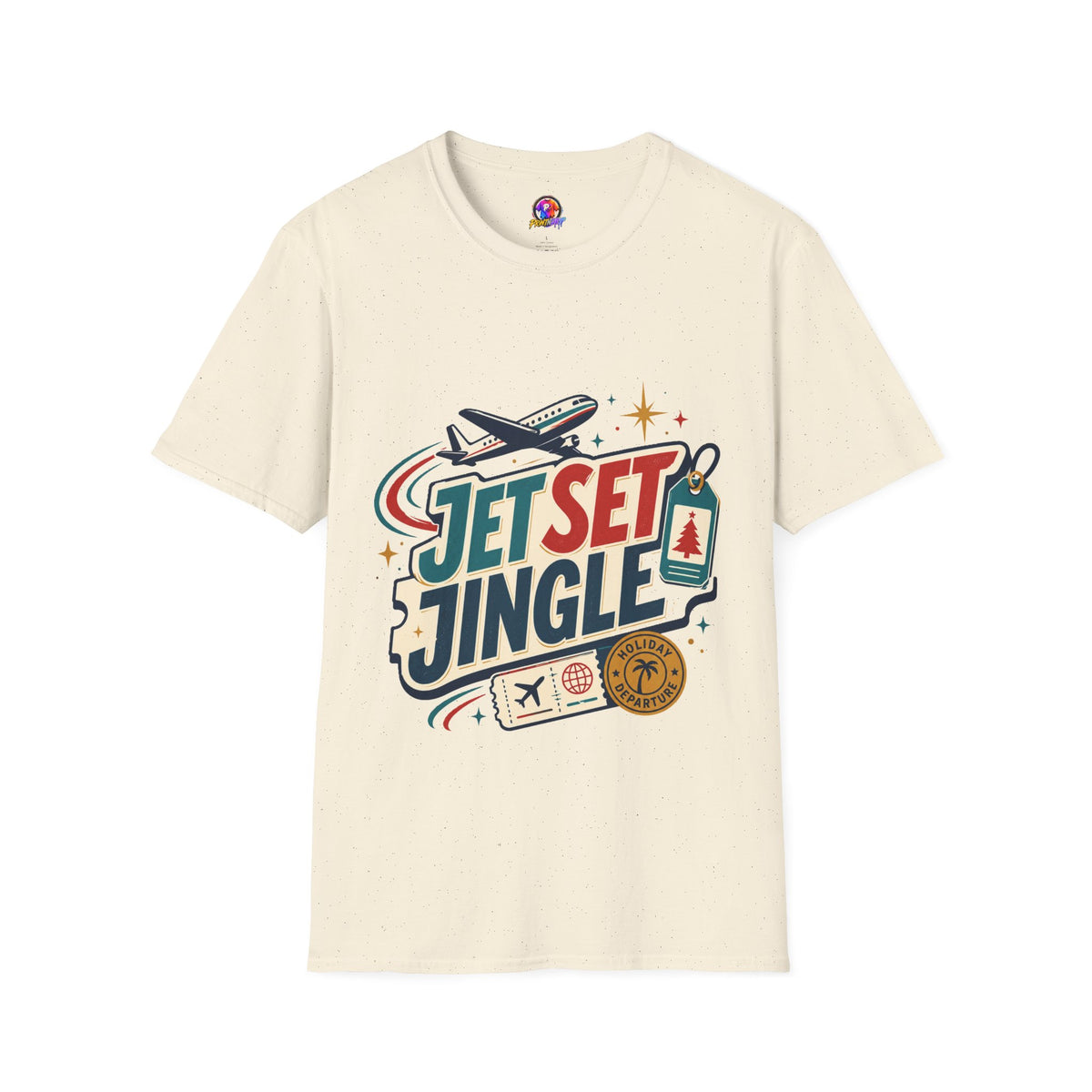 Jet Set Jingle Travel T-Shirt — Retro Airplane Vacation Graphic