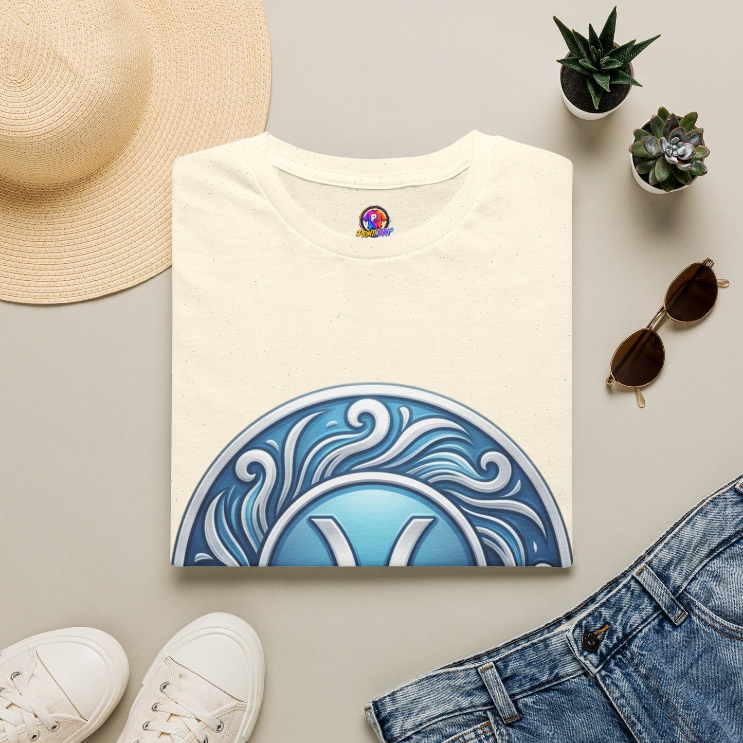 Pisces Zodiac T-Shirt – Blue Water Sign Astrology Tee