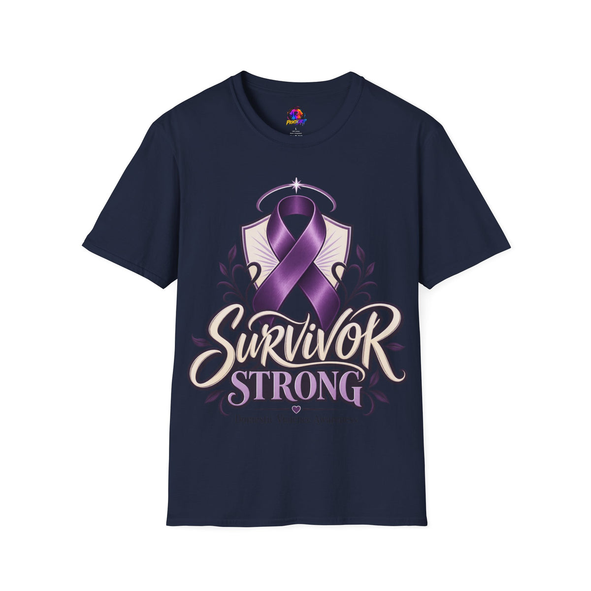 Survivor Strong T-Shirt — Domestic Violence Awareness Purple Ribbon Tee