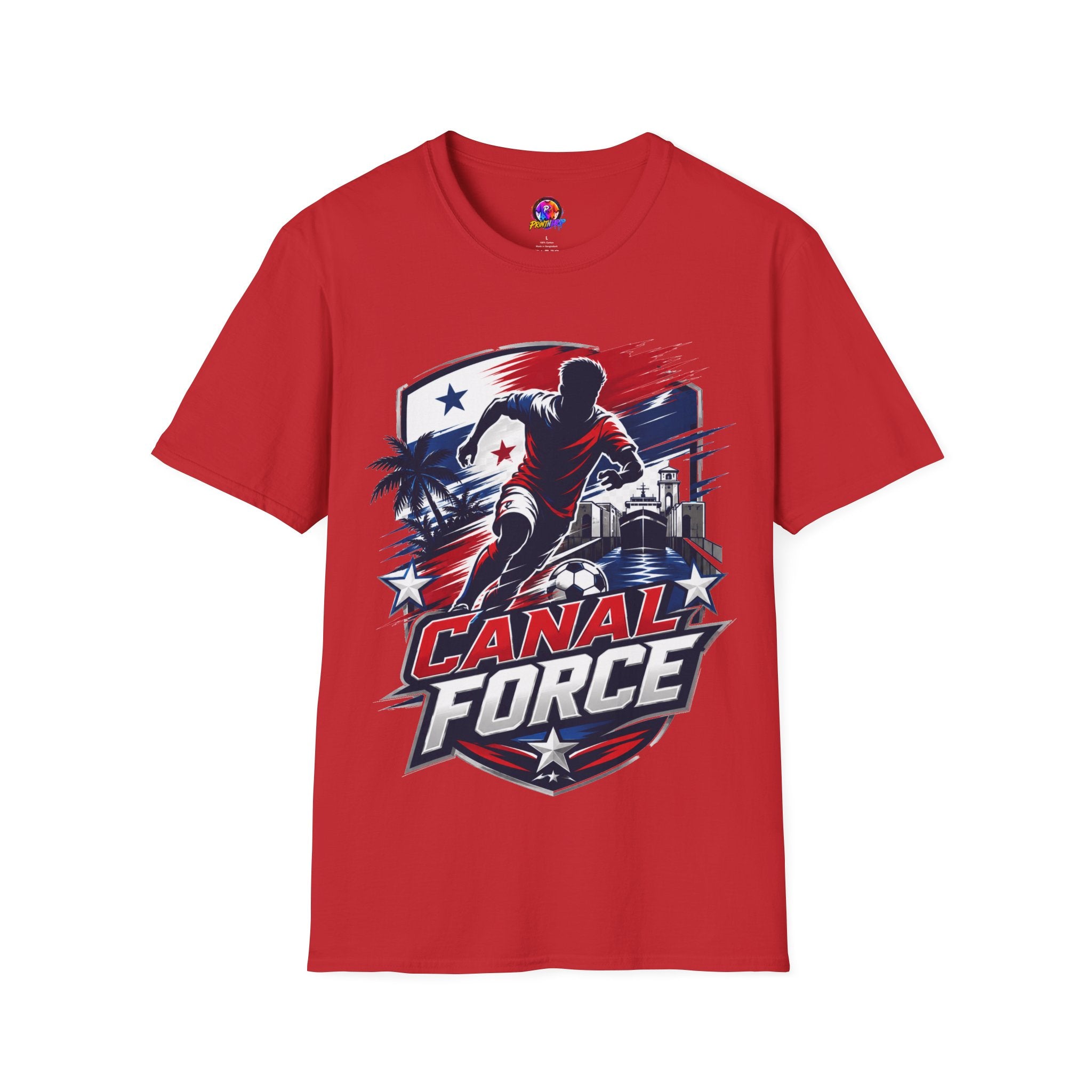 Canal Force Soccer T-Shirt - Patriotic Player Graphic Tee - Panama Shirt