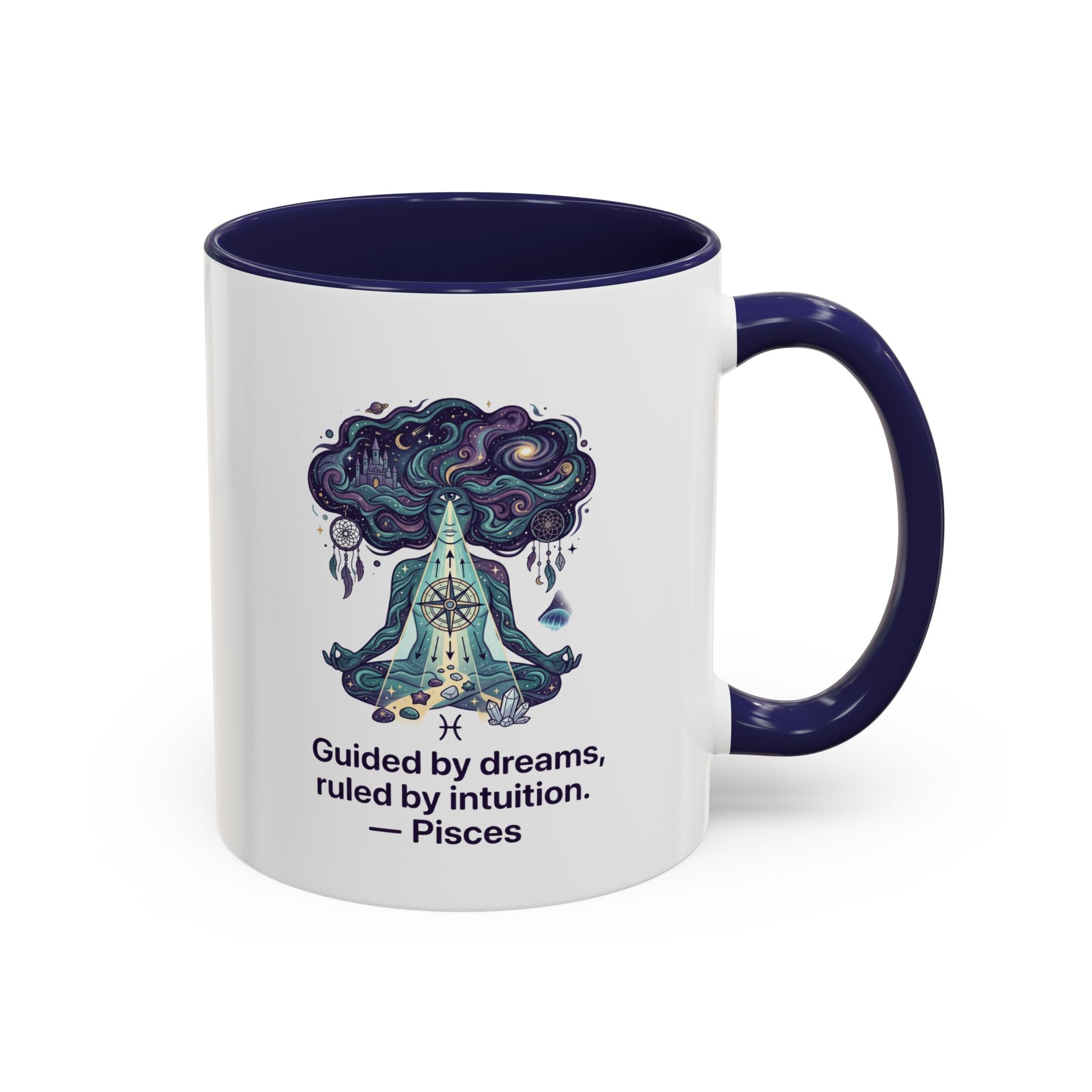 Pisces Zodiac Coffee Mug — "Guided by dreams, ruled by intuition" Accent Mug