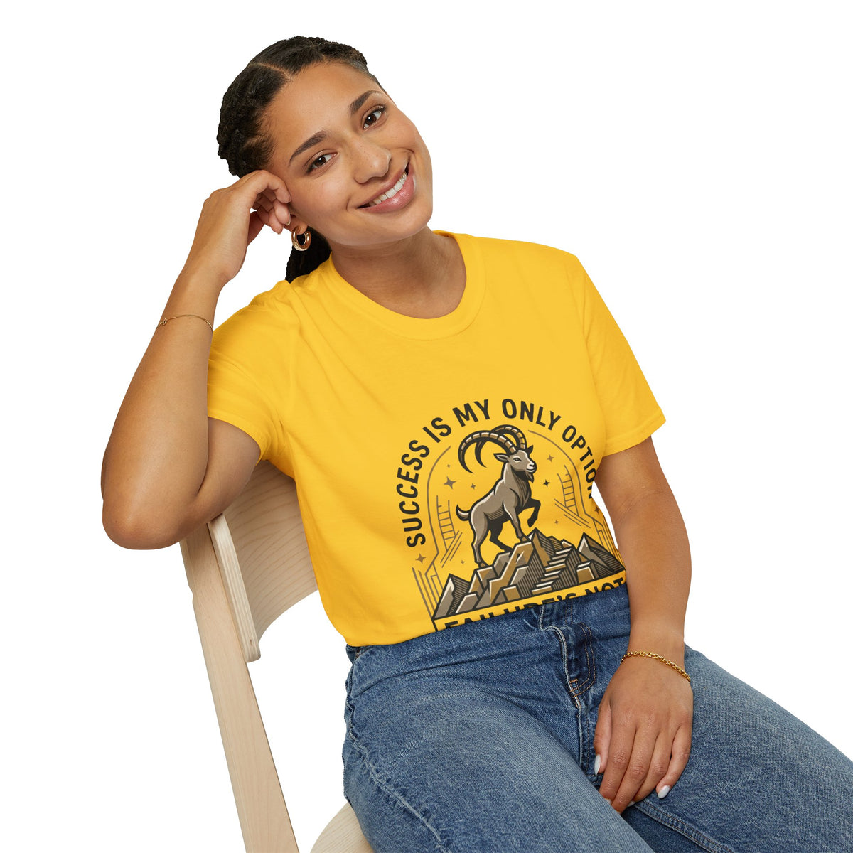 Capricorn Goat T-Shirt — "Success Is My Only Option" Motivational Zodiac Tee