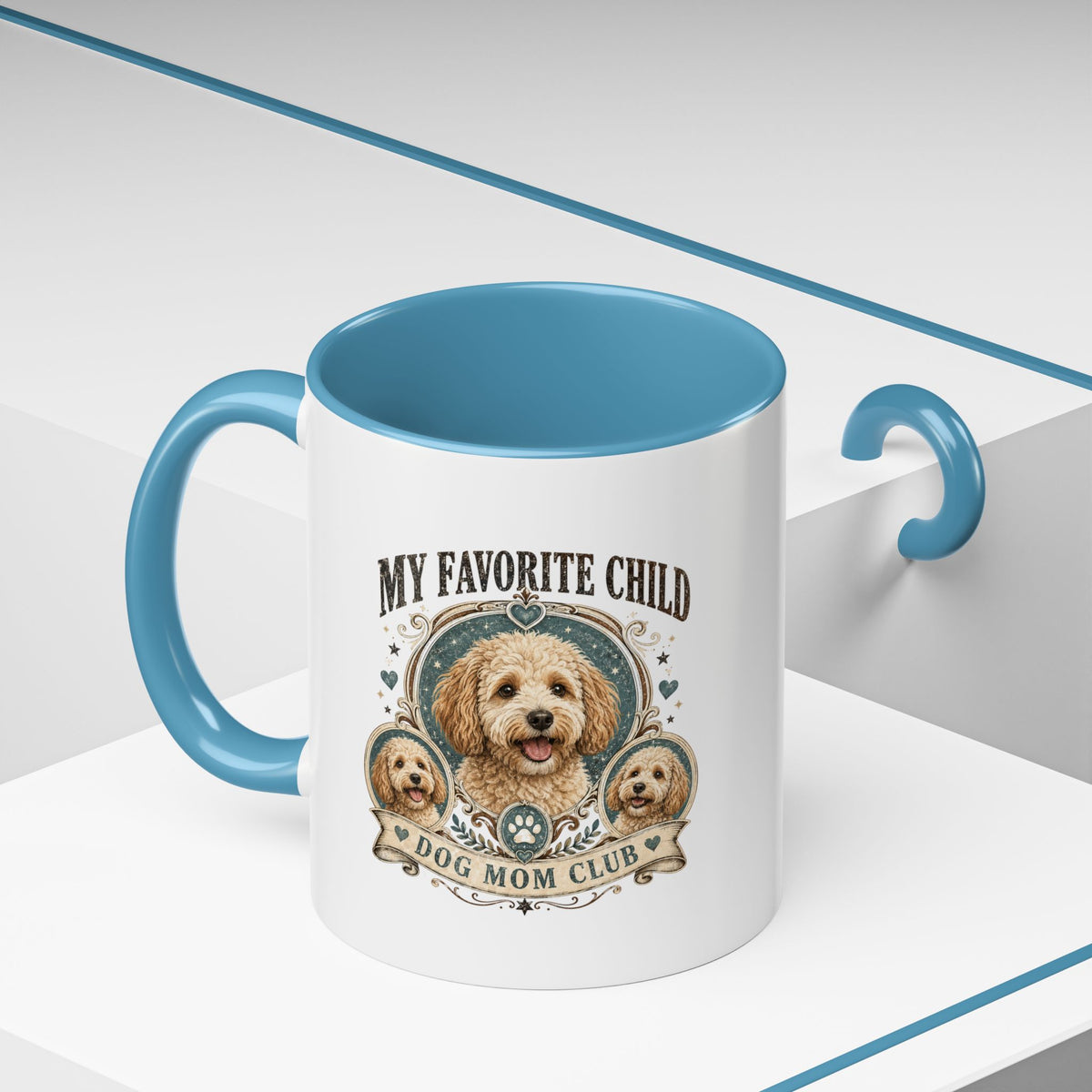 Milo Bailey Dog Dad Mom Dog Mom Coffee Mug – “My Favorite Child” Cute Paw Print Accent Mug