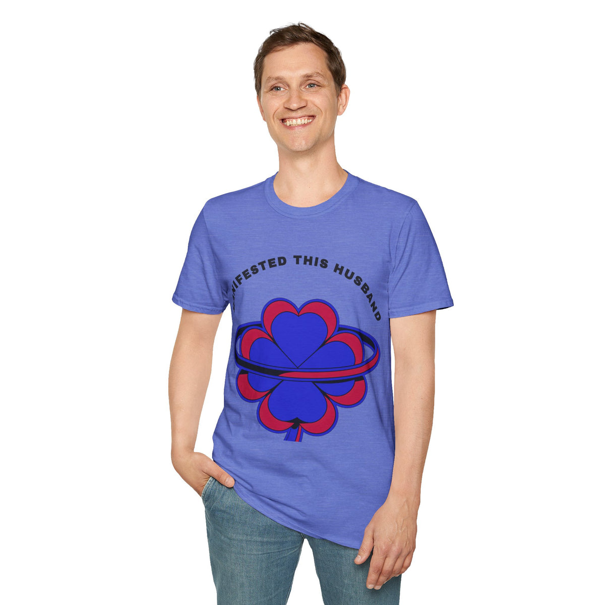 Manifested This Husband T-Shirt — Psychedelic Four-Leaf Clover Graphic Tee - Trending Now - September 2026