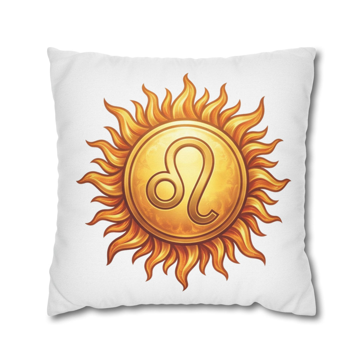 Leo Sun Zodiac Decorative Pillow Spun Square Pillowcase