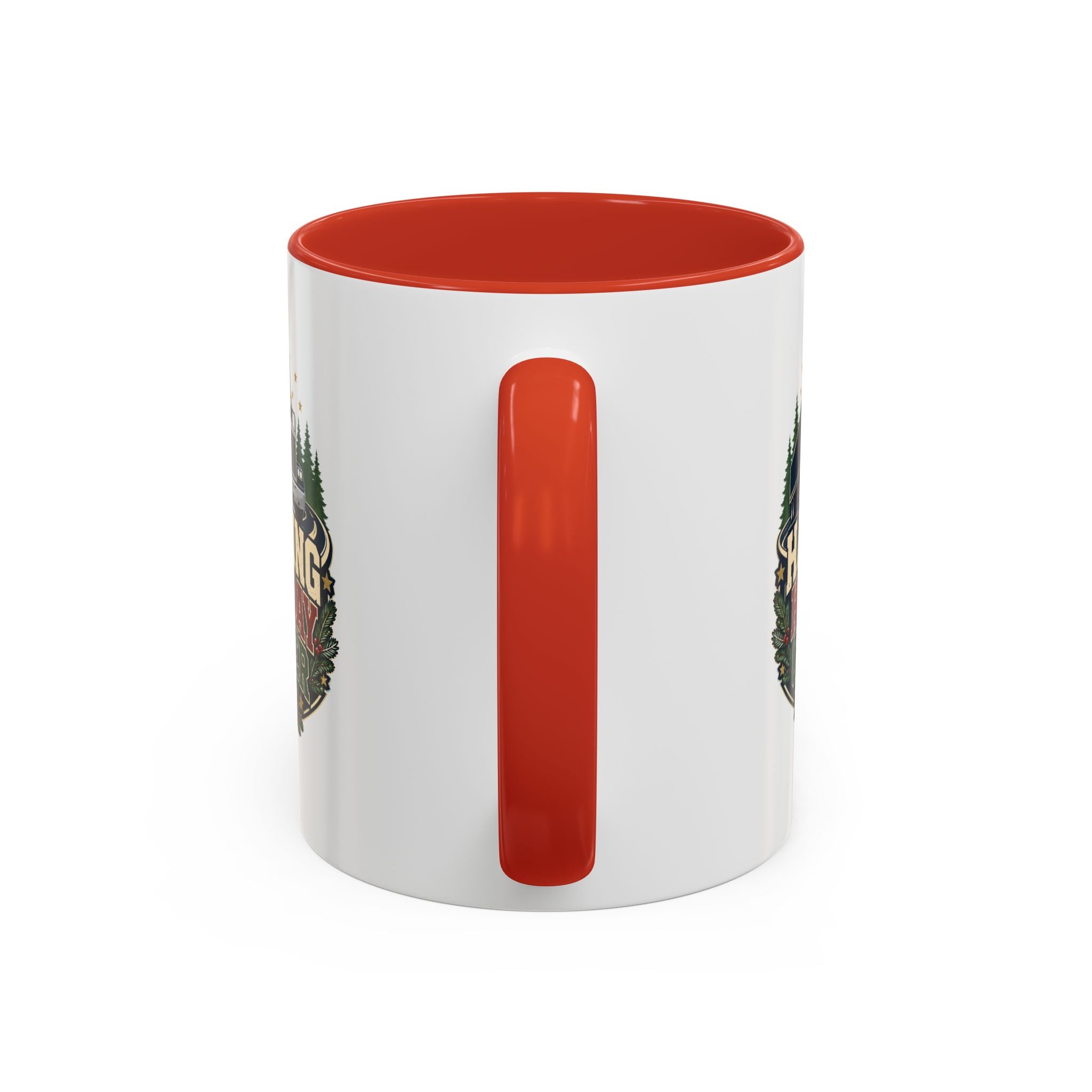 Modern Day Christmas Hauling Holiday Cheer Coffee Mug