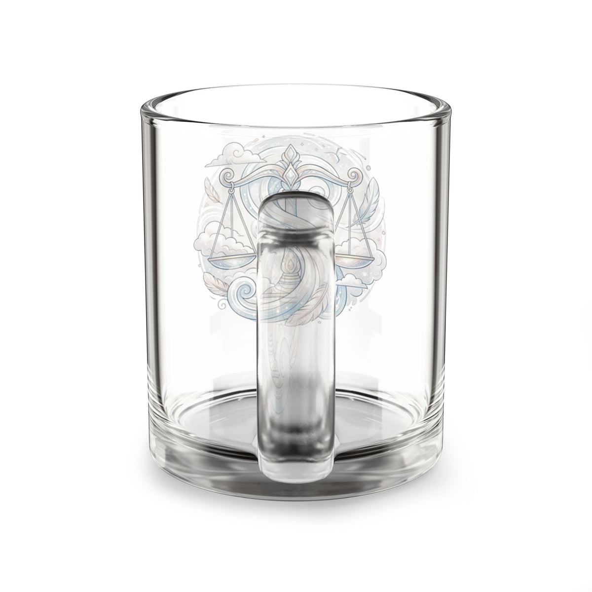 Libra Scales Glass Mug — 10oz Zodiac Astrology Coffee Cup