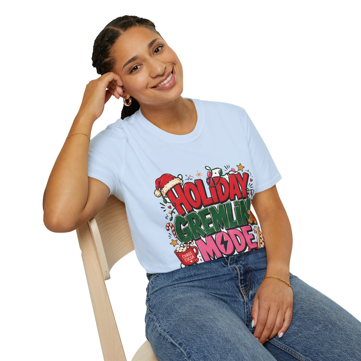 Holiday Gremlin Mode T-Shirt — Christmas Cute Festive Graphic Tee
