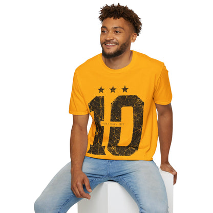 Vintage Argentina Worldcup winning No. 10 Jersey T-Shirt — Distressed Number Tee with Three Stars