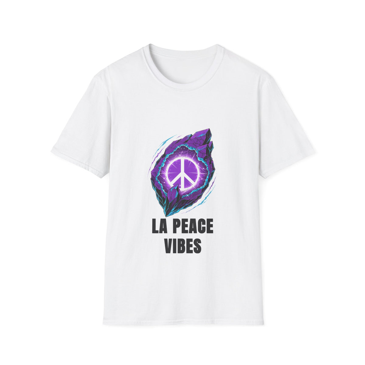 Peace Vibes T-Shirt — Purple Neon Peace Sign Graphic - Trending Now - August 2026
