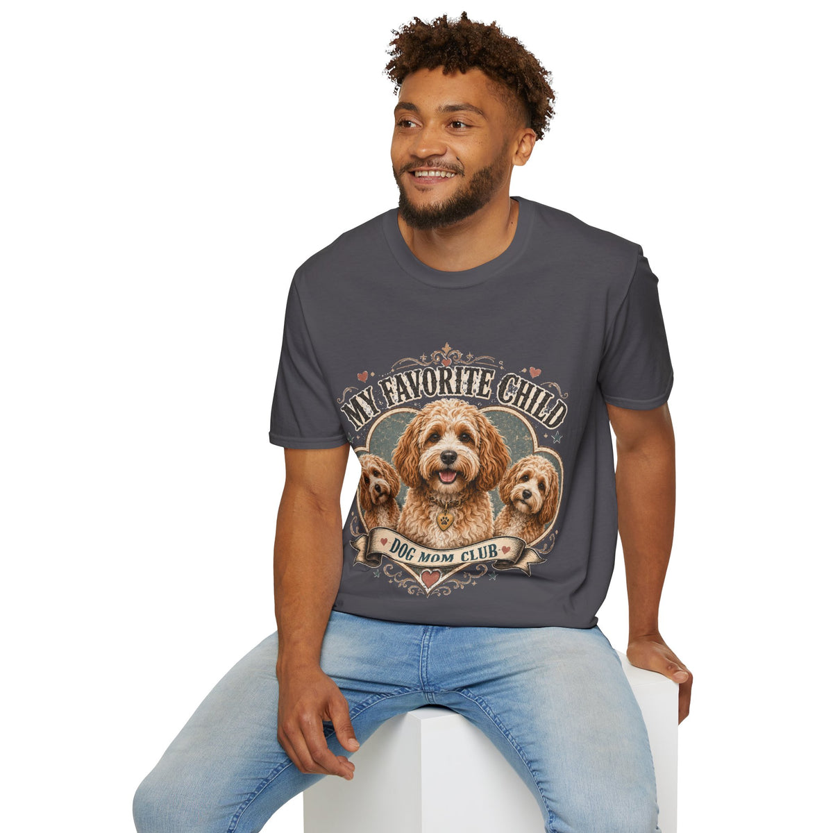 Dog Mom T-Shirt — "My Favorite Child" Cavalier Love Graphic Tee