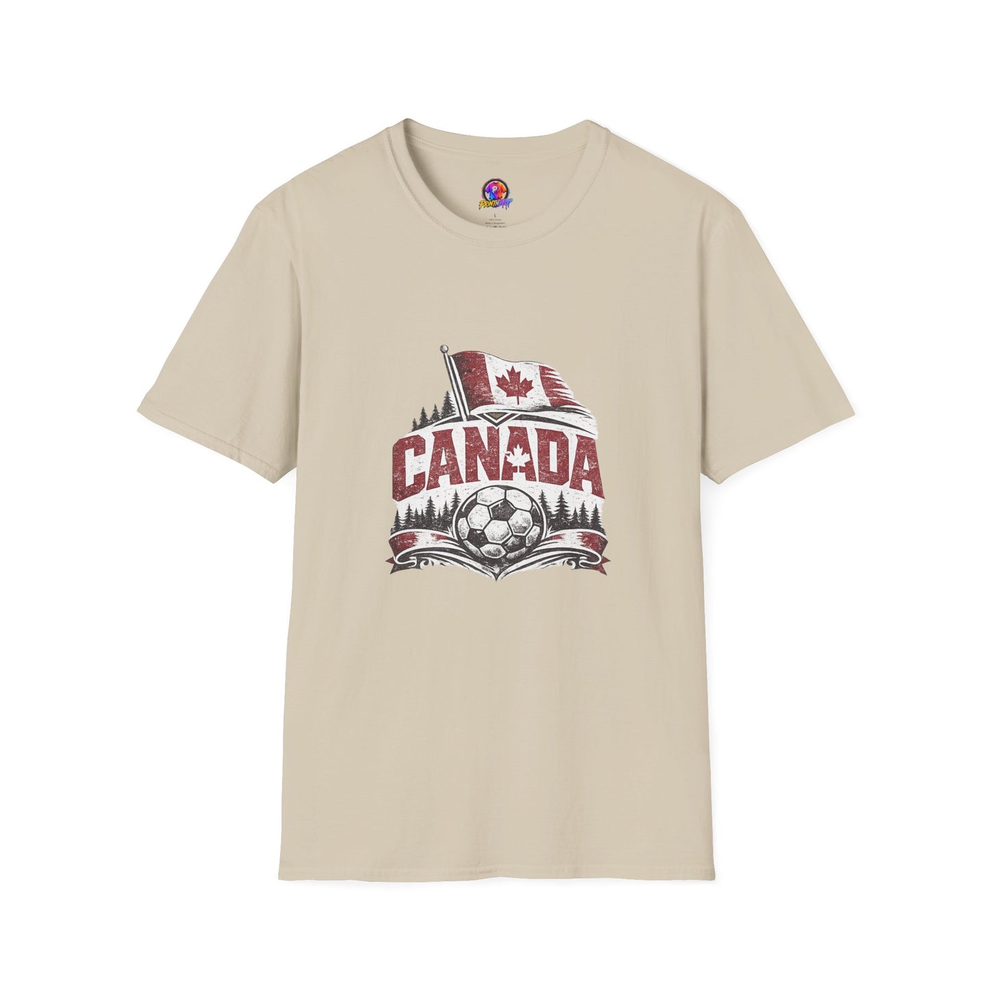 Canada Soccer T-Shirt – Vintage Maple Leaf Flag & Crest