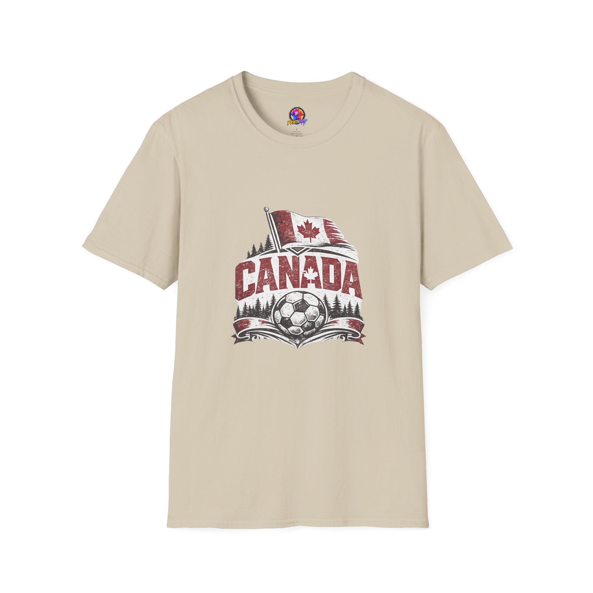 Canada Soccer T-Shirt – Vintage Maple Leaf Flag & Crest