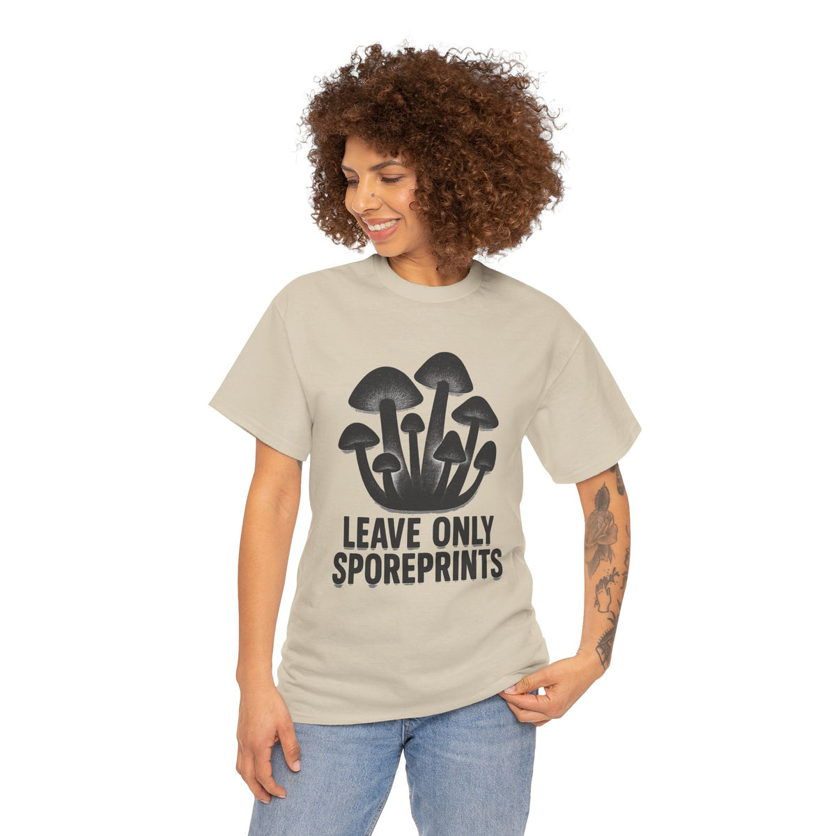 Mushroom Tee — "Leave Only Sporeprints" Eco Nature Graphic Shirt - Trending Now - August 2026