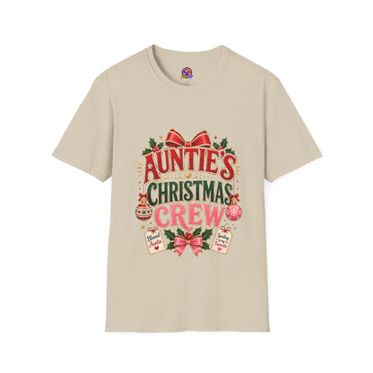 Auntie’s Christmas Crew T-Shirt — Holiday Family Pajama Tee