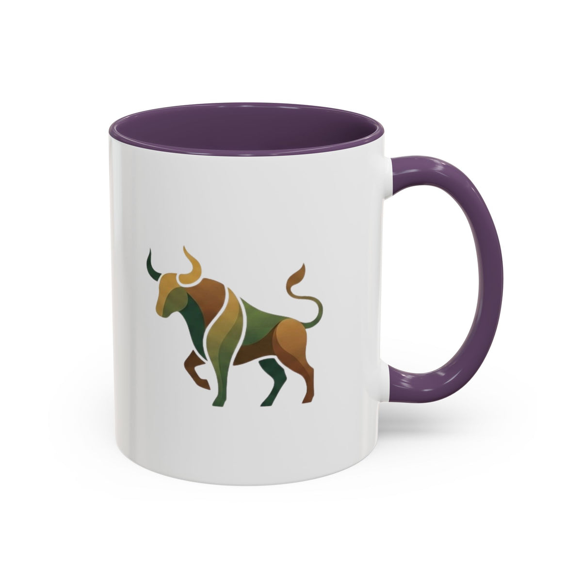 Taurus Geometric Bull Accent Coffee Mug — Taurus Zodiac Gift