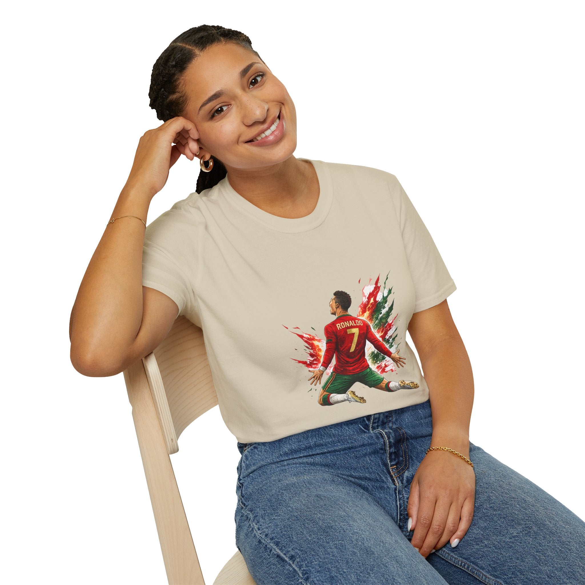 Portugal Soccer Player #7 Graphic T‑Shirt — Dynamic Portugal Fan Tee