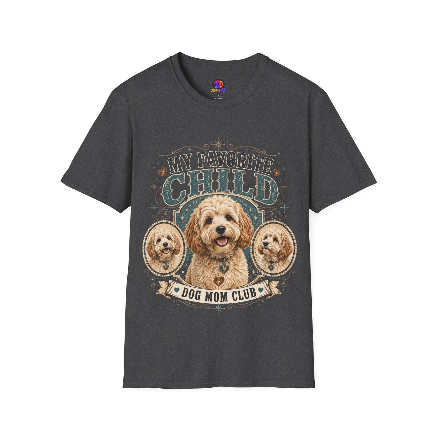 My Favorite Child Dog Mom T-Shirt — Cute Doodle Portrait Pet Lover Tee