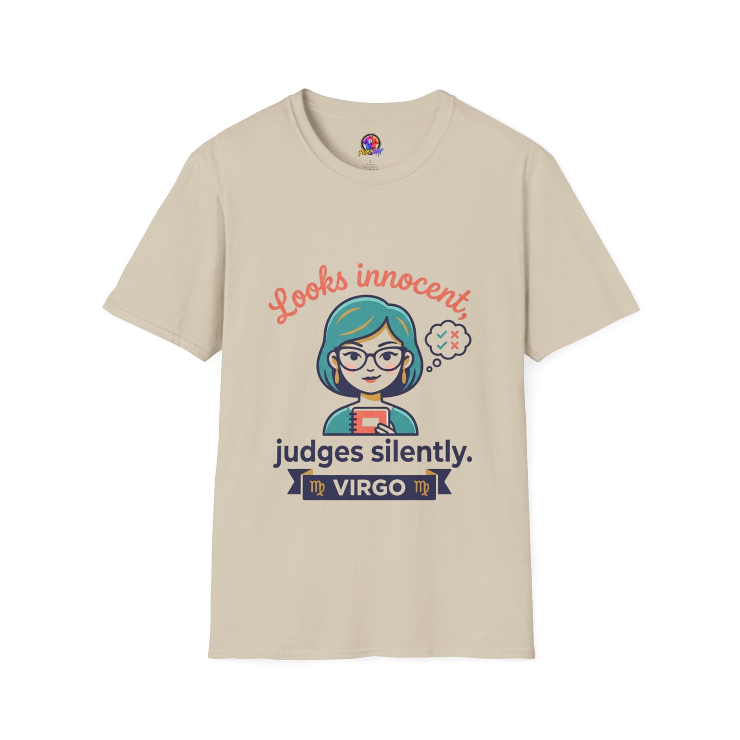 Looks Innocent Virgo T-Shirt — Funny Zodiac Graphic Tee for Virgo Women