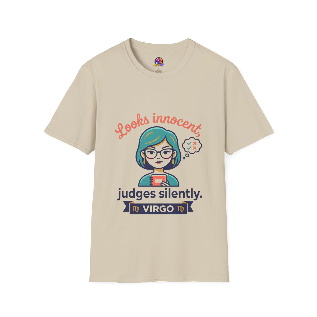 Looks Innocent Virgo T-Shirt — Funny Zodiac Graphic Tee for Virgo Women