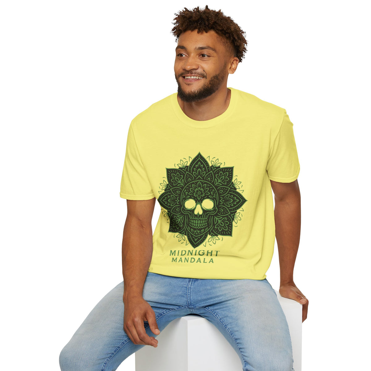 Mandala Skull T-Shirt — Midnight Mandala Floral Skull Tee - Trending Now - August 2026