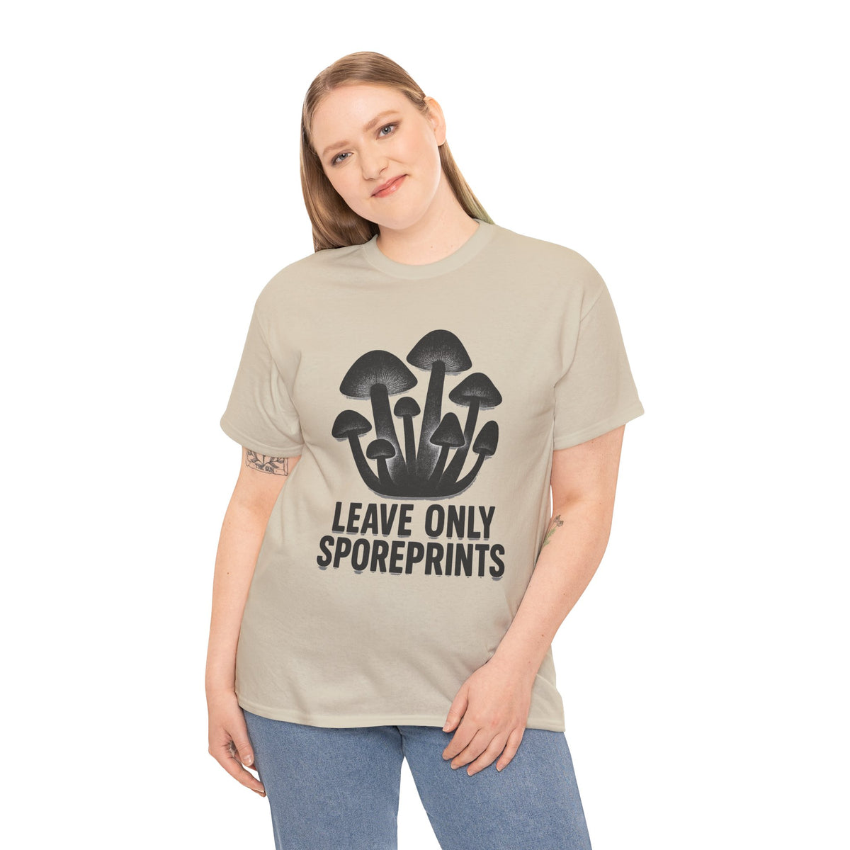 Mushroom Tee — "Leave Only Sporeprints" Eco Nature Graphic Shirt - Trending Now - August 2026