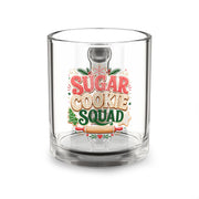 Christmas Glass Mug 10 oz Sugar Cookie Squad Glass Mug — 10oz Holiday Baking Coffee Cup