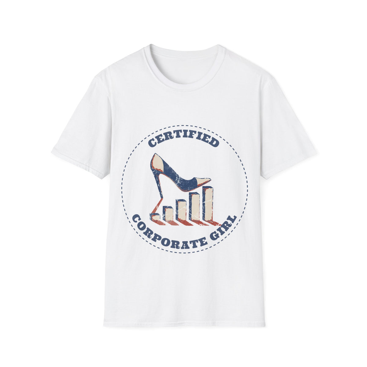 Certified Corporate Girl Retro Badge Tee - Funny Office Humor Graphic T-Shirt - Trending Now - September 2026