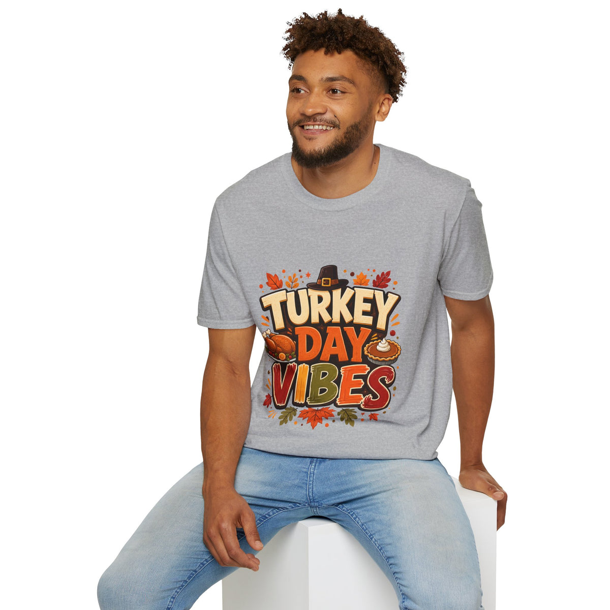 Thanksgiving T-Shirt Turkey Day Vibes T-Shirt