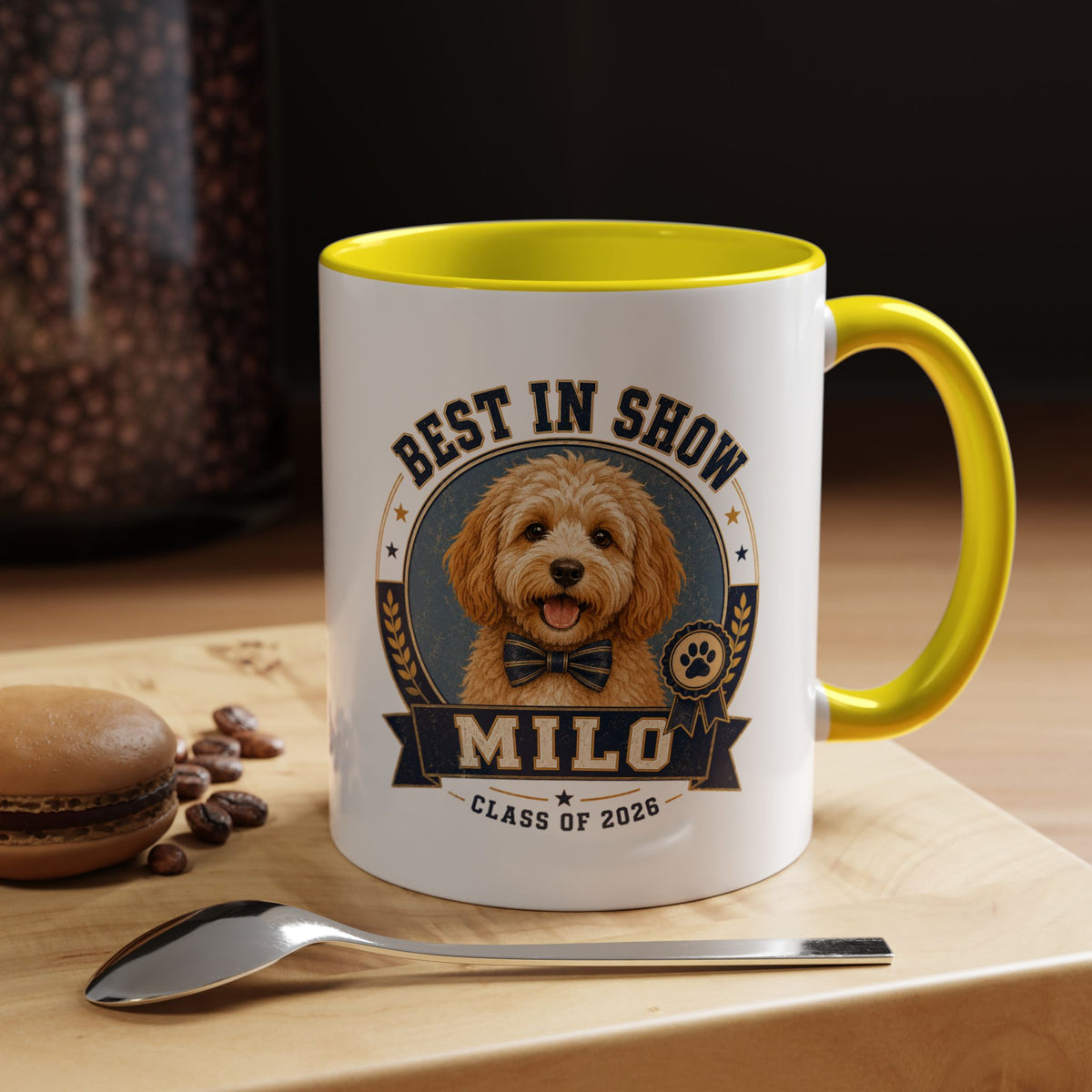 Milo Bailey Dog Dad Mom Best in Show Milo Coffee Mug — Personalized Dog Lover Gift (Class of 2026)