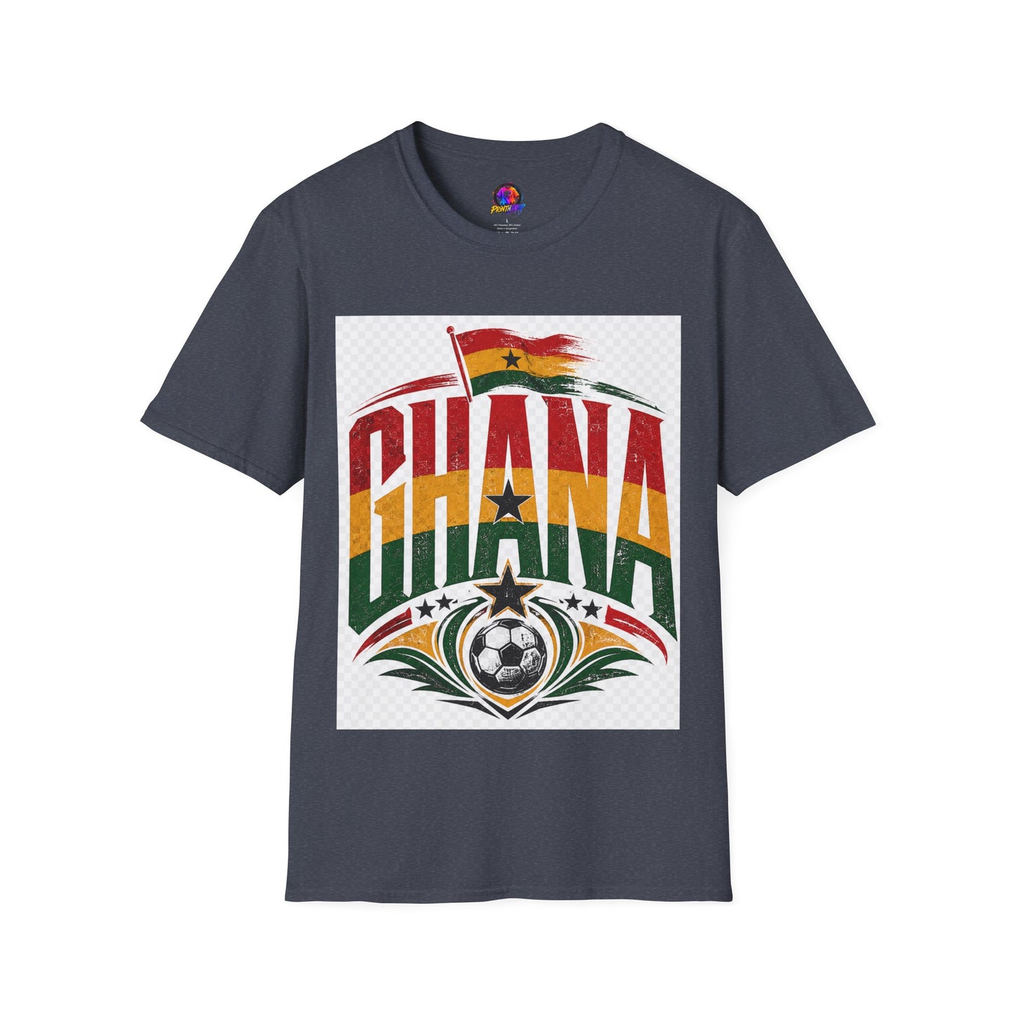 Ghana Flag Soccer T-Shirt — Retro Ghana Pride Football Tee
