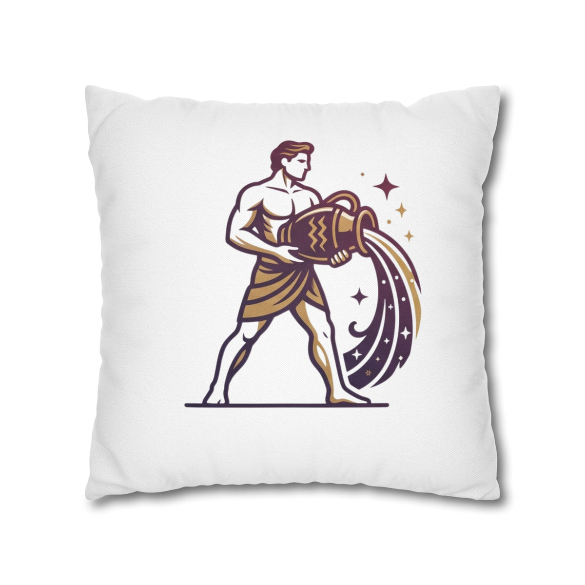 Zodiac Aquarius Pillowcase – Astrological Water-Bearer Decorative Throw Pillow
