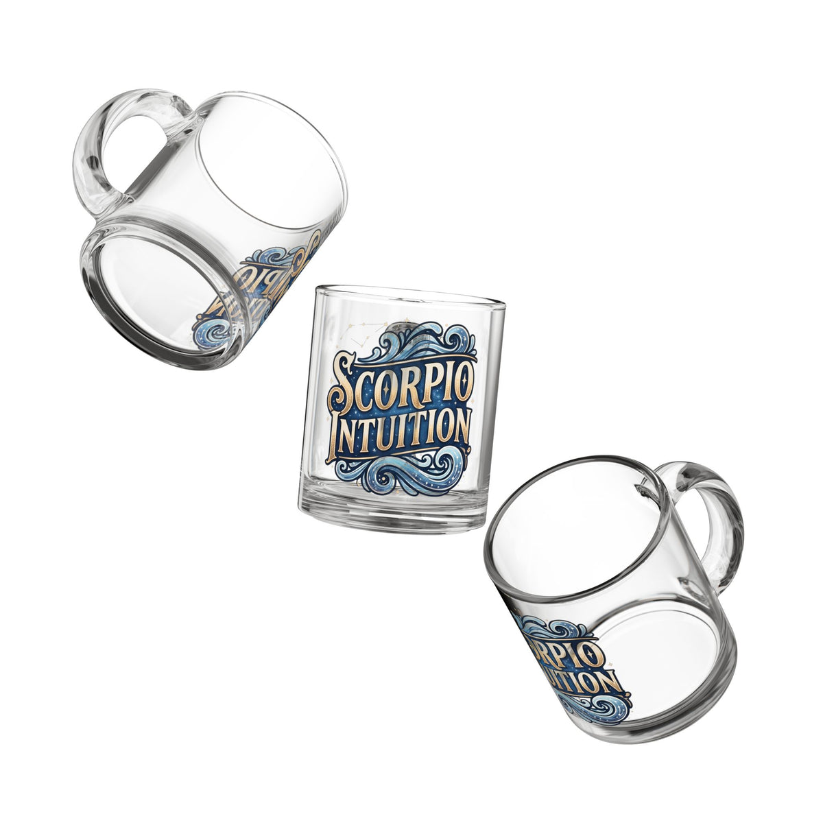 Scorpion Glass Mug Scorpio Intuition Glass Mug — 10oz Zodiac Coffee Cup