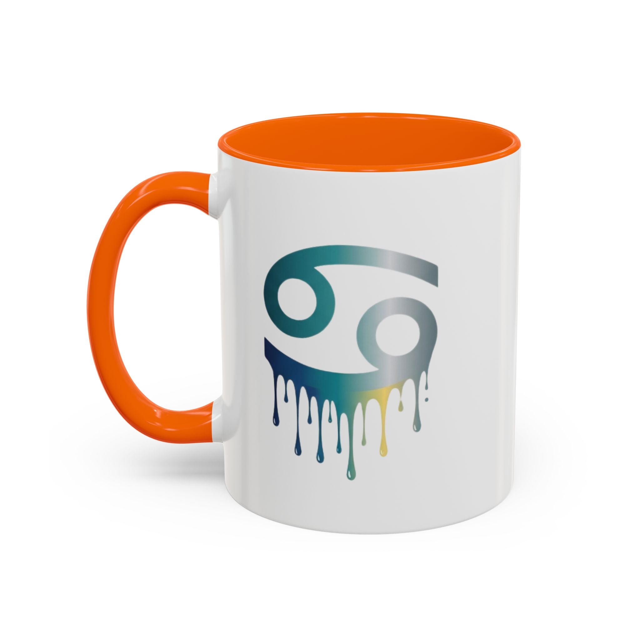 Cancer Zodiac Drip Accent Coffee Mug — Astrology Horoscope Gift