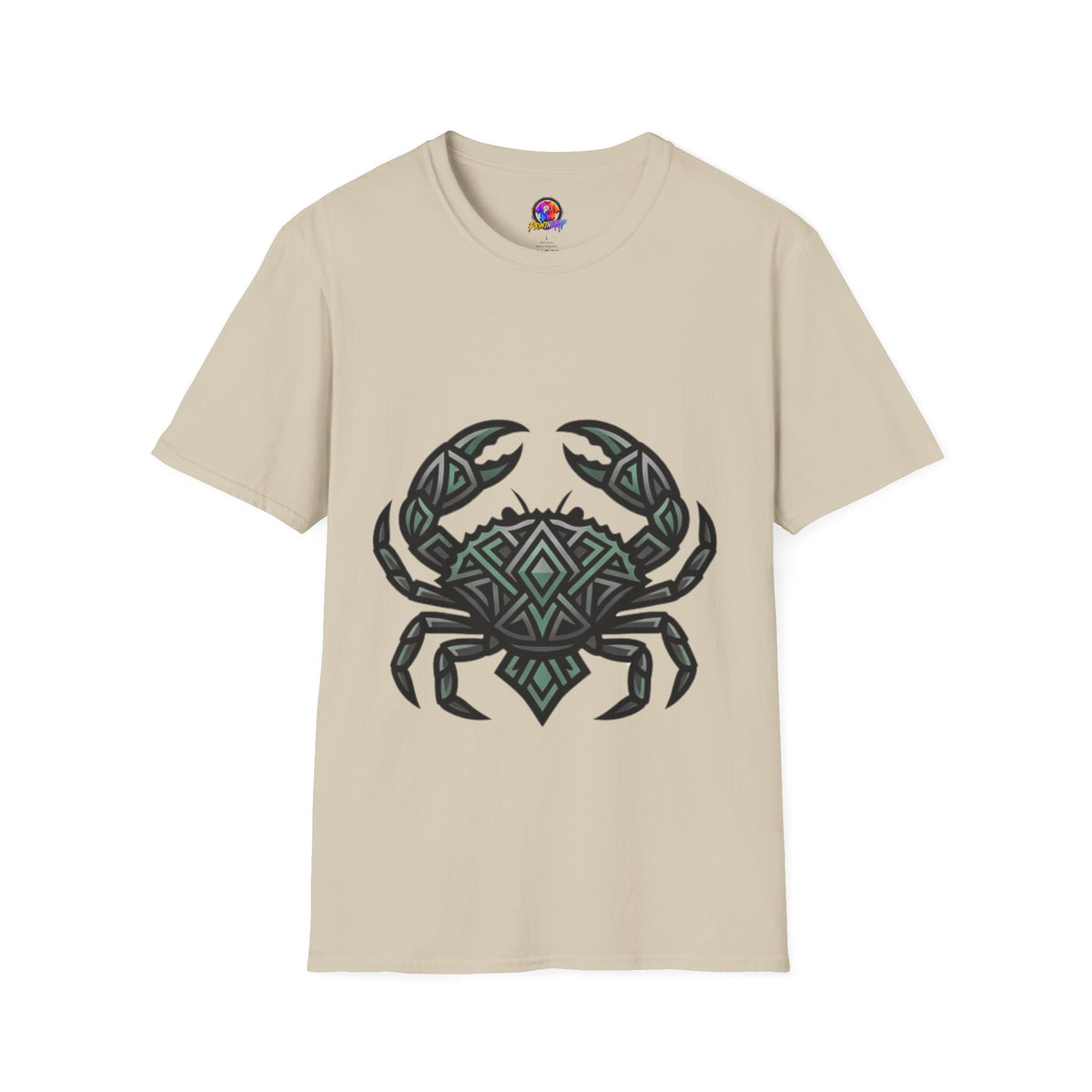 Cancer Zodiac Crab Tribal Graphic T-Shirt — Nautical Beachy Zodiac Style