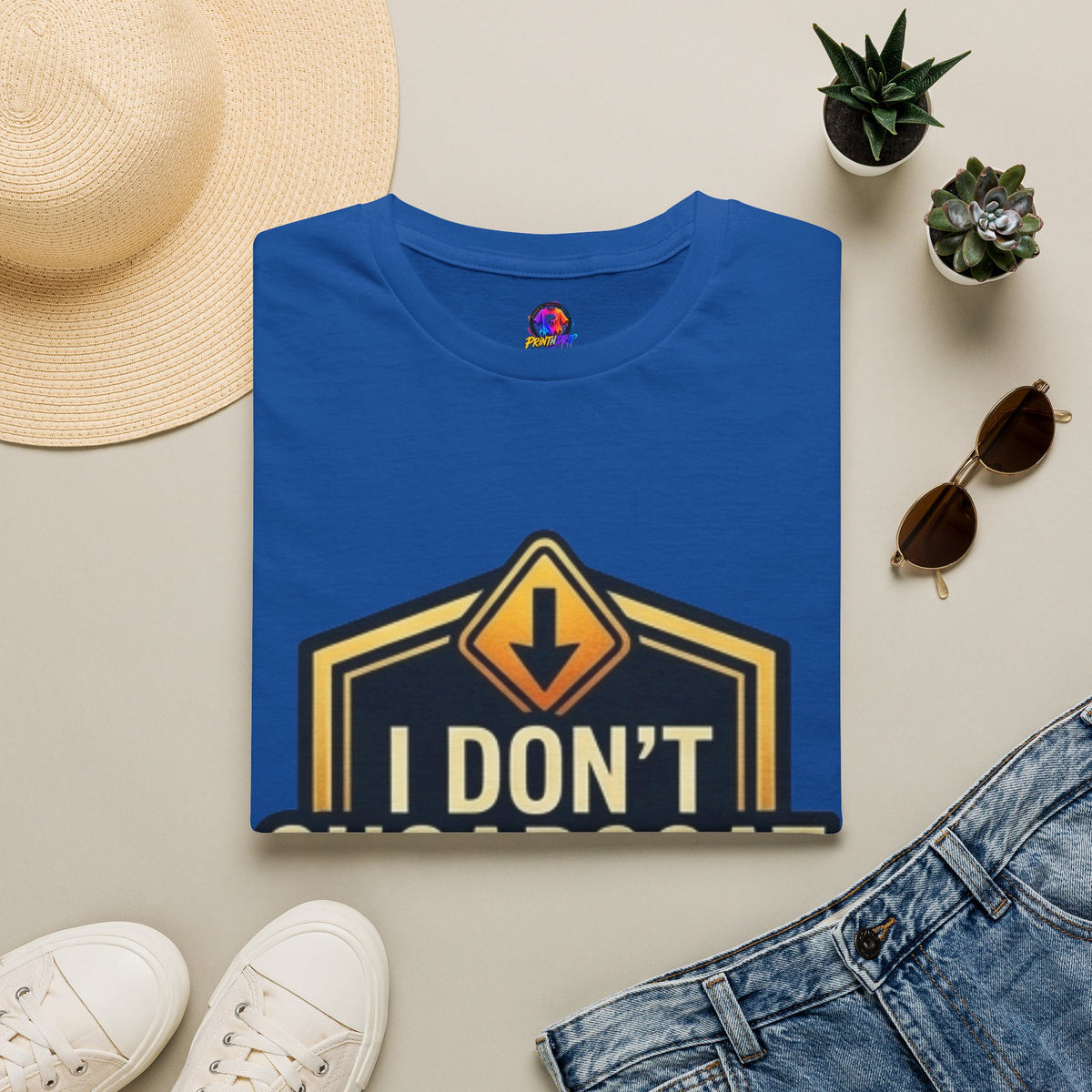 I Don’t Sugarcoat T-Shirt — Bold Caution Sign Graphic Tee (Proceed With Caution)