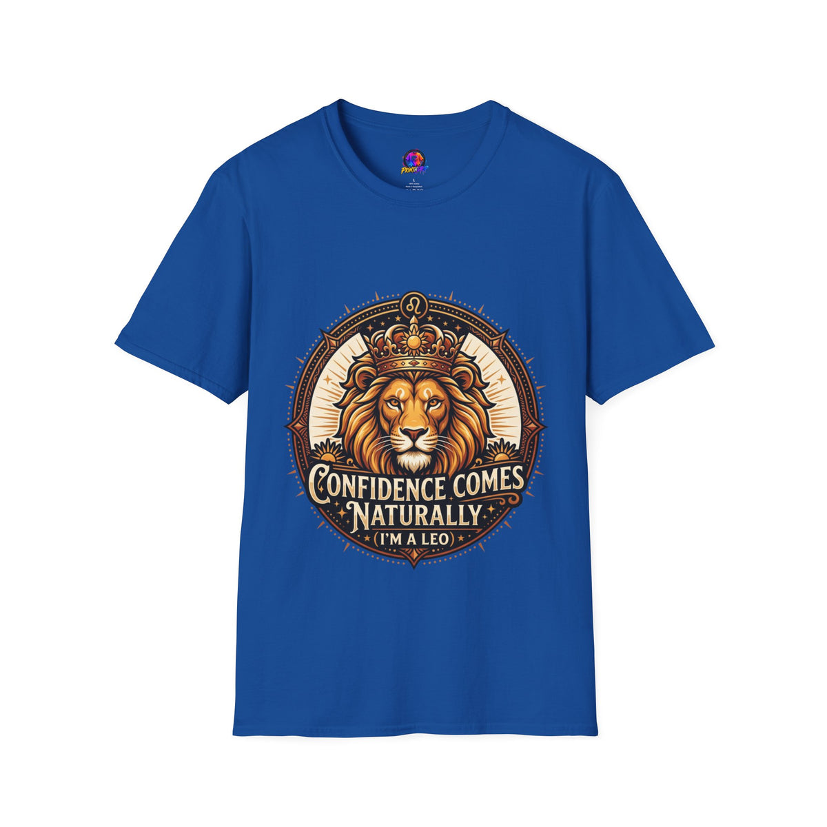 Leo Zodiac Lion T-Shirt — "Confidence Comes Naturally, I'm a Leo" Astrology Tee