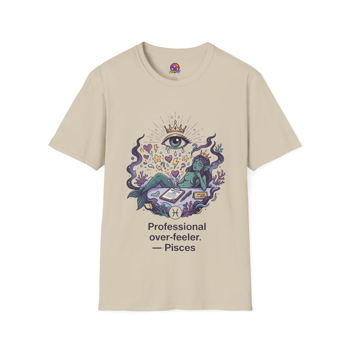 Mystic Eye Graphic T‑Shirt — 'Professional Over‑Feeler' Surreal Tee