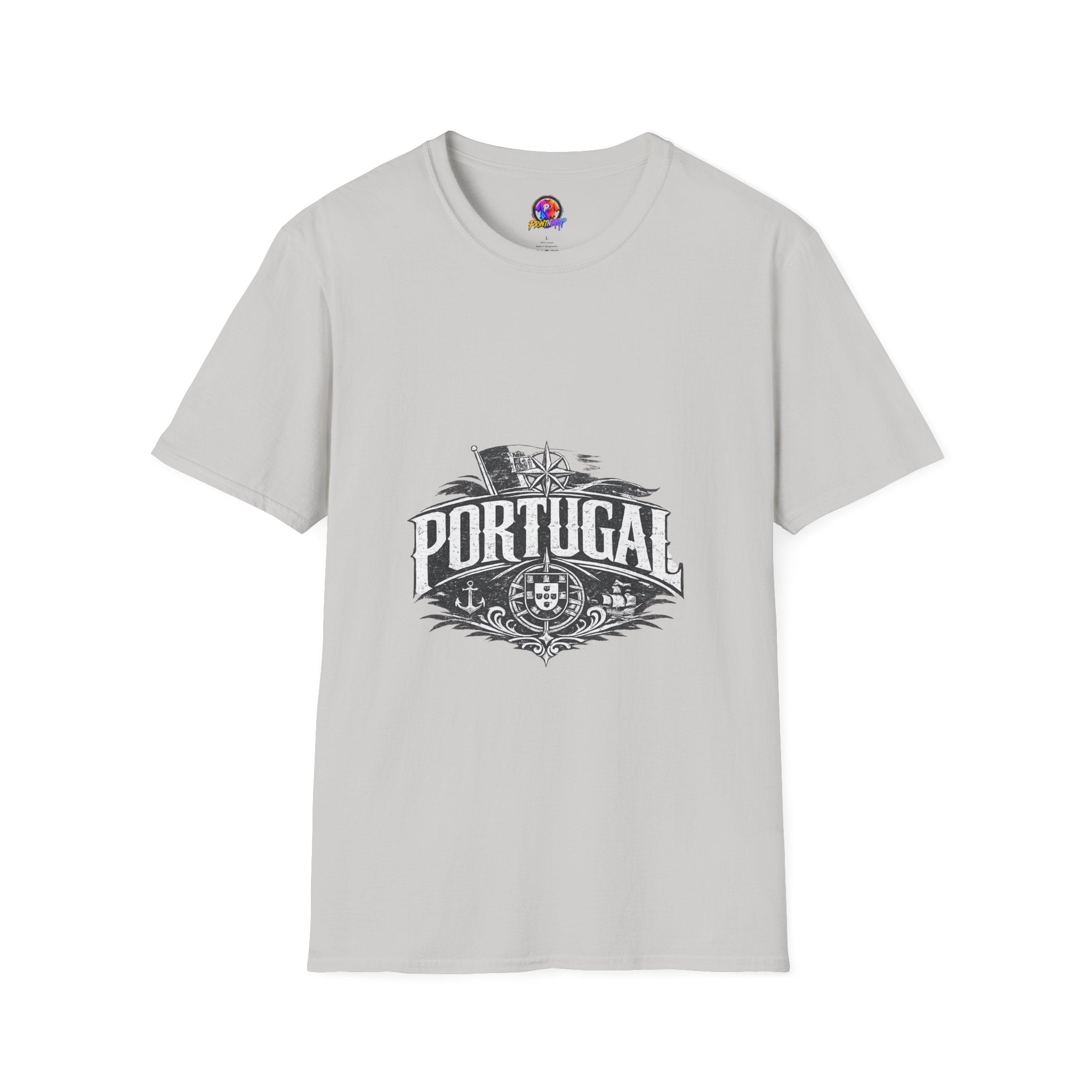 Portugal Vintage Compass T-Shirt — Nautical Travel Souvenir