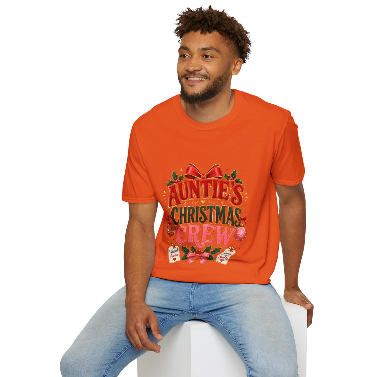 Auntie’s Christmas Crew T-Shirt — Holiday Family Pajama Tee