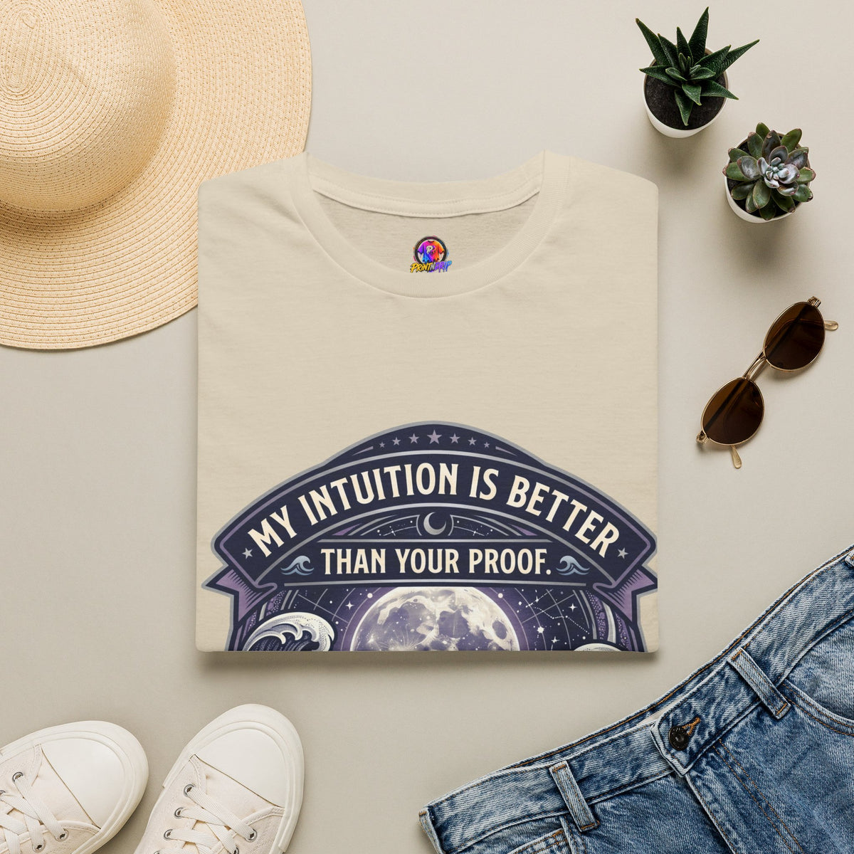 Cancer Zodiac T-Shirt — "My Intuition Is Better Than Your Proof" Astrology Tee