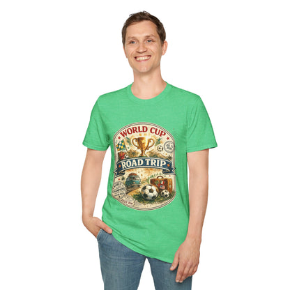 World Cup Road Trip T-Shirt — Vintage Soccer Trophy Design