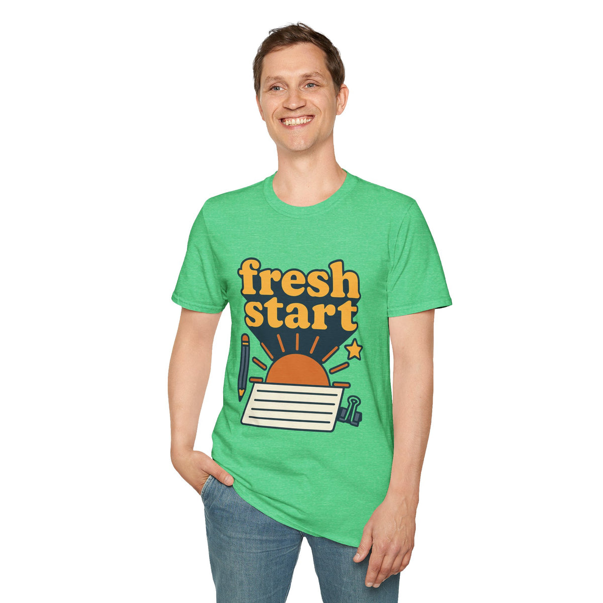 Fresh Start T-Shirt – Retro Sunrise Graphic  - Trending Now - August 2026